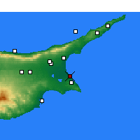 Nächste Vorhersageorte - Famagusta - Karte