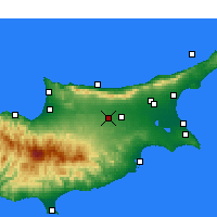 Nächste Vorhersageorte - Nikosia - Karte