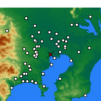 Nearby Forecast Locations - Токио - карта