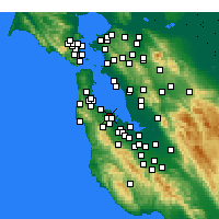 Nächste Vorhersageorte - San Mateo - Karte